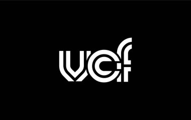 VCF Yaratıcı Eşsiz Modern Harf Logosu Tasarımı. Benzersiz bir harf dizaynına sahip stilize logo, soyut minimalist estetik ve modern cazibe sunar.