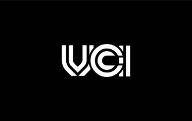 VCI Yaratıcı Eşsiz Modern Harf Logosu Tasarımı. Benzersiz bir harf dizaynına sahip stilize logo, soyut minimalist estetik ve modern cazibe sunar.