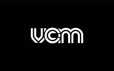 VCM Yaratıcı Eşsiz Modern Harf Logosu Tasarımı. Benzersiz bir harf dizaynına sahip stilize logo, soyut minimalist estetik ve modern cazibe sunar.
