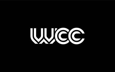 WCC Yaratıcı Eşsiz Modern Harf Logosu Tasarımı. Benzersiz bir harf dizaynına sahip stilize logo, soyut minimalist estetik ve modern cazibe sunar.