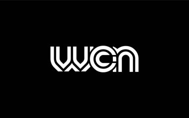 WCN Yaratıcı Eşsiz Modern Harf Logosu Tasarımı. Benzersiz bir harf dizaynına sahip stilize logo, soyut minimalist estetik ve modern cazibe sunar.