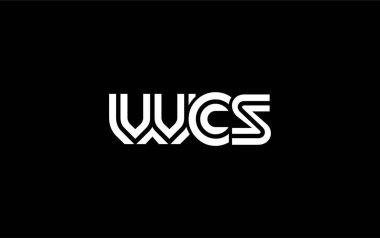 WCS Yaratıcı Eşsiz Modern Harf Logosu Tasarımı. Benzersiz bir harf dizaynına sahip stilize logo, soyut minimalist estetik ve modern cazibe sunar.