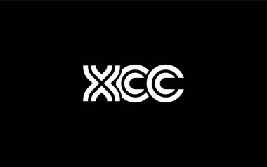 XCC Yaratıcı Eşsiz Modern Harf Logosu Tasarımı. Benzersiz bir harf dizaynına sahip stilize logo, soyut minimalist estetik ve modern cazibe sunar.