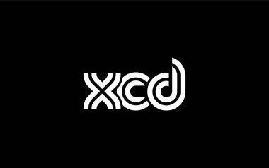 XCD Yaratıcı Eşsiz Modern Harf Logosu Tasarımı. Benzersiz bir harf dizaynına sahip stilize logo, soyut minimalist estetik ve modern cazibe sunar.
