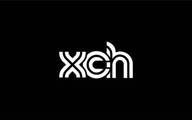 XCH Yaratıcı Eşsiz Modern Harf Logosu Tasarımı. Benzersiz bir harf dizaynına sahip stilize logo, soyut minimalist estetik ve modern cazibe sunar.