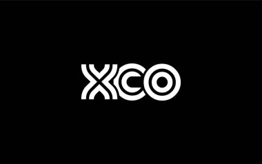 XCO Yaratıcı Eşsiz Modern Harf Logosu Tasarımı. Benzersiz bir harf dizaynına sahip stilize logo, soyut minimalist estetik ve modern cazibe sunar.