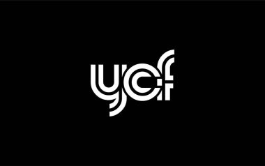 YCF Yaratıcı Eşsiz Modern Harf Logosu Tasarımı. Benzersiz bir harf dizaynına sahip stilize logo, soyut minimalist estetik ve modern cazibe sunar.