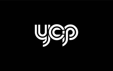 YCP Yaratıcı Eşsiz Modern Harf Logosu Tasarımı. Benzersiz bir harf dizaynına sahip stilize logo, soyut minimalist estetik ve modern cazibe sunar.