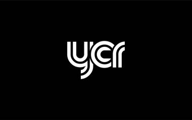 YCR Yaratıcı Eşsiz Modern Harf Logosu Tasarımı. Benzersiz bir harf dizaynına sahip stilize logo, soyut minimalist estetik ve modern cazibe sunar.