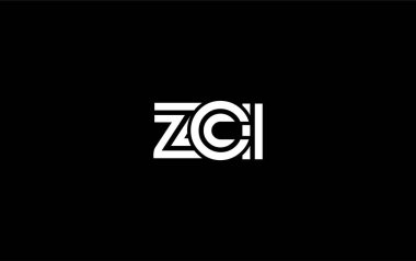 ZCI Yaratıcı Eşsiz Modern Harf Logosu Tasarımı. Benzersiz bir harf dizaynına sahip stilize logo, soyut minimalist estetik ve modern cazibe sunar.