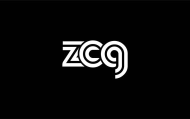 ZCG Yaratıcı Eşsiz Modern Harf Logosu Tasarımı. Benzersiz bir harf dizaynına sahip stilize logo, soyut minimalist estetik ve modern cazibe sunar.