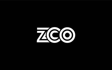 ZCO Yaratıcı Eşsiz Modern Harf Logosu Tasarımı. Benzersiz bir harf dizaynına sahip stilize logo, soyut minimalist estetik ve modern cazibe sunar.