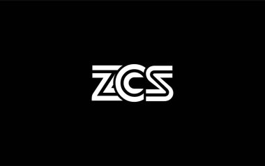 ZCS Yaratıcı Eşsiz Modern Harf Logosu Tasarımı. Benzersiz bir harf dizaynına sahip stilize logo, soyut minimalist estetik ve modern cazibe sunar.