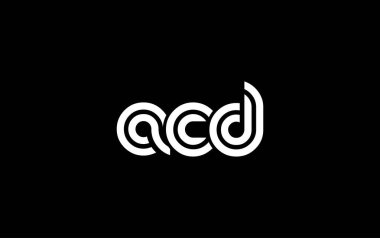 ACD Yaratıcı Eşsiz Modern Harf Logosu Tasarımı. Benzersiz bir harf dizaynına sahip stilize logo, soyut minimalist estetik ve modern cazibe sunar.