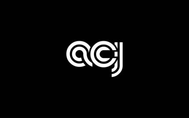 ACJ Yaratıcı Eşsiz Modern Harf Logosu Tasarımı. Benzersiz bir harf dizaynına sahip stilize logo, soyut minimalist estetik ve modern cazibe sunar.