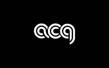 ACQ Yaratıcı Eşsiz Modern Harf Logosu Tasarımı. Benzersiz bir harf dizaynına sahip stilize logo, soyut minimalist estetik ve modern cazibe sunar.