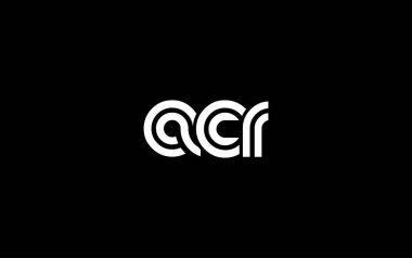 ACR Yaratıcı Eşsiz Modern Harf Logosu Tasarımı. Benzersiz bir harf dizaynına sahip stilize logo, soyut minimalist estetik ve modern cazibe sunar.
