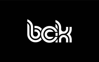 BCK Yaratıcı Eşsiz Modern Harf Logosu Tasarımı. Benzersiz bir harf dizaynına sahip stilize logo, soyut minimalist estetik ve modern cazibe sunar.