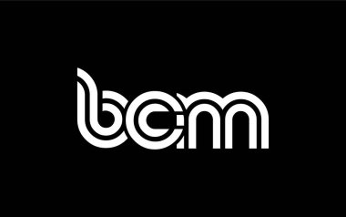 BCM Yaratıcı Eşsiz Modern Harf Logosu Tasarımı. Benzersiz bir harf dizaynına sahip stilize logo, soyut minimalist estetik ve modern cazibe sunar.