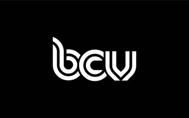 BCV Yaratıcı Eşsiz Modern Harf Logosu Tasarımı. Benzersiz bir harf dizaynına sahip stilize logo, soyut minimalist estetik ve modern cazibe sunar.