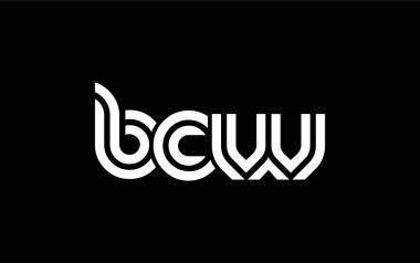 BCW Yaratıcı Eşsiz Modern Harf Logosu Tasarımı. Benzersiz bir harf dizaynına sahip stilize logo, soyut minimalist estetik ve modern cazibe sunar.