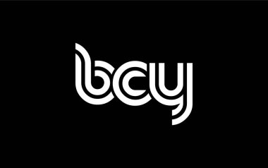 BCY Yaratıcı Eşsiz Modern Harf Logosu Tasarımı. Benzersiz bir harf dizaynına sahip stilize logo, soyut minimalist estetik ve modern cazibe sunar.