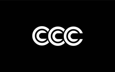 CCC Yaratıcı Eşsiz Modern Harf Logosu Tasarımı. Benzersiz bir harf dizaynına sahip stilize logo, soyut minimalist estetik ve modern cazibe sunar.