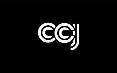 CCJ Yaratıcı Eşsiz Modern Harf Logosu Tasarımı. Benzersiz bir harf dizaynına sahip stilize logo, soyut minimalist estetik ve modern cazibe sunar.