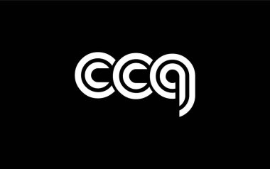 CCQ Yaratıcı Eşsiz Modern Harf Logosu Tasarımı. Benzersiz bir harf dizaynına sahip stilize logo, soyut minimalist estetik ve modern cazibe sunar.