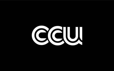 CCU Yaratıcı Eşsiz Modern Harf Logosu Tasarımı. Benzersiz bir harf dizaynına sahip stilize logo, soyut minimalist estetik ve modern cazibe sunar.