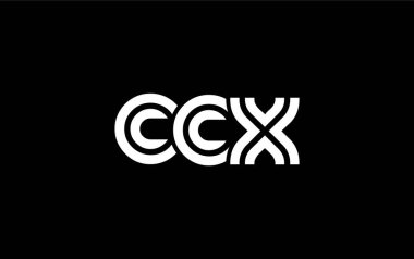 CCX Yaratıcı Eşsiz Modern Harf Logosu Tasarımı. Benzersiz bir harf dizaynına sahip stilize logo, soyut minimalist estetik ve modern cazibe sunar.