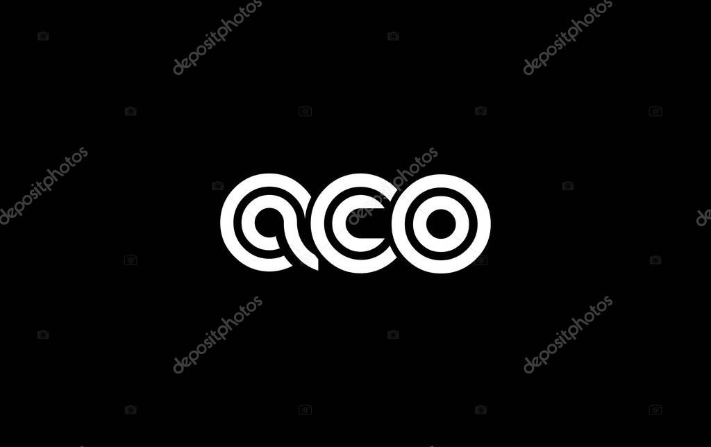 ACO Creative Unique Modern Letter Logo Design. Stylized logo featuring a unique letter design, presenting abstract minimalist aesthetics and modern appeal.