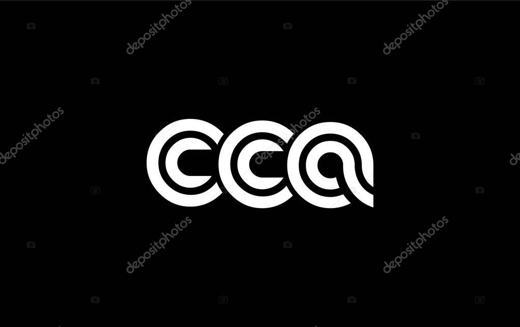 CCA Creative Unique Modern Letter Logo Design. Stylized logo featuring a unique letter design, presenting abstract minimalist aesthetics and modern appeal.