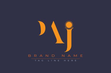 PaJ soyut harf logosu tasarımı. Bu logo üç soyut harf tarafından tasarlanmıştır..