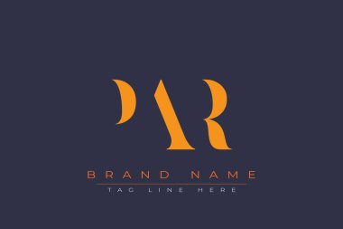 PAR soyut harf logosu tasarımı. Bu logo üç soyut harf tarafından tasarlanmıştır..