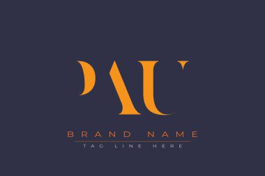 PAU soyut harf logosu tasarımı. Bu logo üç soyut harf tarafından tasarlanmıştır..