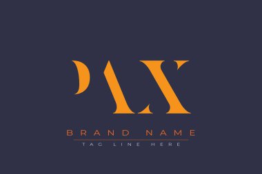 PaX soyut harf logosu tasarımı. Bu logo üç soyut harf tarafından tasarlanmıştır..