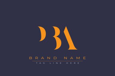 PBA soyut harf logosu tasarımı. Bu logo üç soyut harf tarafından tasarlanmıştır..