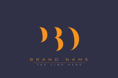 PBD soyut harf logosu tasarımı. Bu logo üç soyut harf tarafından tasarlanmıştır..