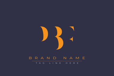 PBF soyut harf logosu tasarımı. Bu logo üç soyut harf tarafından tasarlanmıştır..