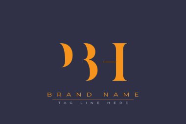 PBH soyut harf logosu tasarımı. Bu logo üç soyut harf tarafından tasarlanmıştır..