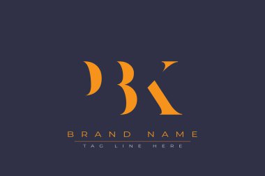 PBK soyut harf logosu tasarımı. Bu logo üç soyut harf tarafından tasarlanmıştır..