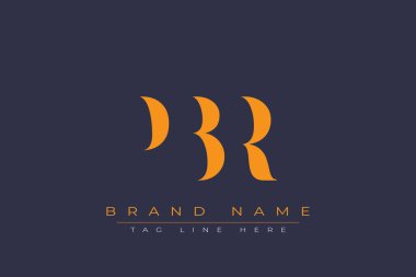 PBR soyut harf logosu tasarımı. Bu logo üç soyut harf tarafından tasarlanmıştır..