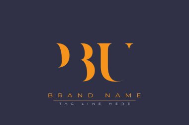PBU soyut harf logosu tasarımı. Bu logo üç soyut harf tarafından tasarlanmıştır..