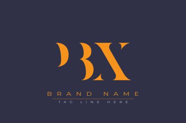 PBX soyut harf logosu tasarımı. Bu logo üç soyut harf tarafından tasarlanmıştır..