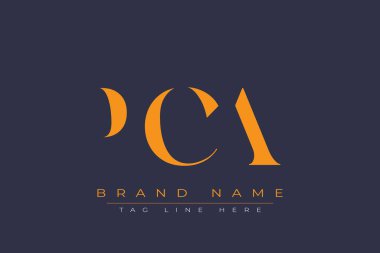 PCA soyut harf logosu tasarımı. Bu logo üç soyut harf tarafından tasarlanmıştır..