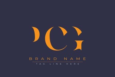 PCG soyut harf logosu tasarımı. Bu logo üç soyut harf tarafından tasarlanmıştır..
