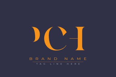 PCH soyut harf logosu tasarımı. Bu logo üç soyut harf tarafından tasarlanmıştır..
