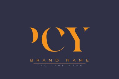 PCY soyut harf logosu tasarımı. Bu logo üç soyut harf tarafından tasarlanmıştır..