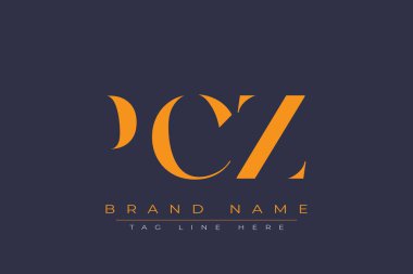 PCZ soyut harf logosu tasarımı. Bu logo üç soyut harf tarafından tasarlanmıştır..